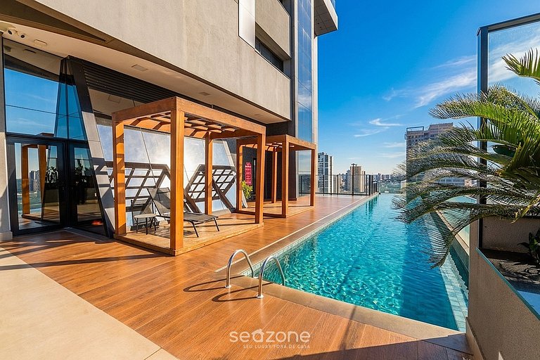 Studio em Cond. c/ Piscina e Vista Cid. VEO0507