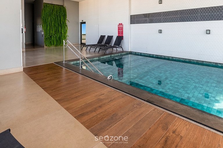 Studio em Cond. c/ Piscina e Vista Cid. VEO0507