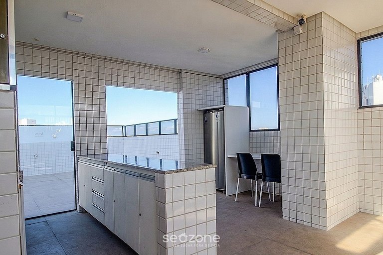 Studio em Cond. c/ Piscina e Vista Cid. GOL1705