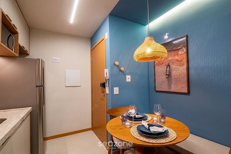 Studio c/ Varanda em Cond. c/ Piscina SAA0302