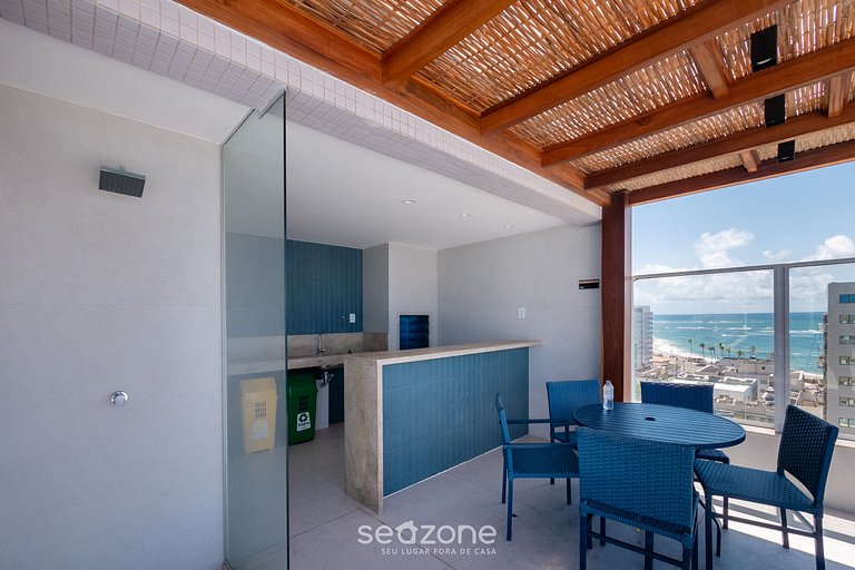 Studio c/ Varanda em Cond. c/ Piscina SAA0302