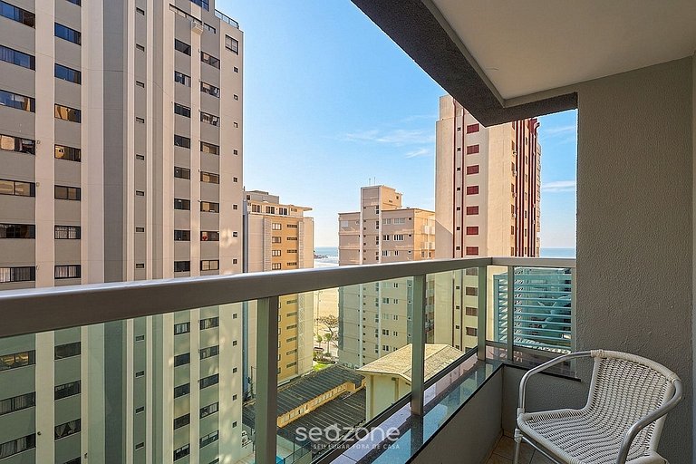 Apto. c/ vista p/ Mar e Praia a 480m Pr. EVZ1201