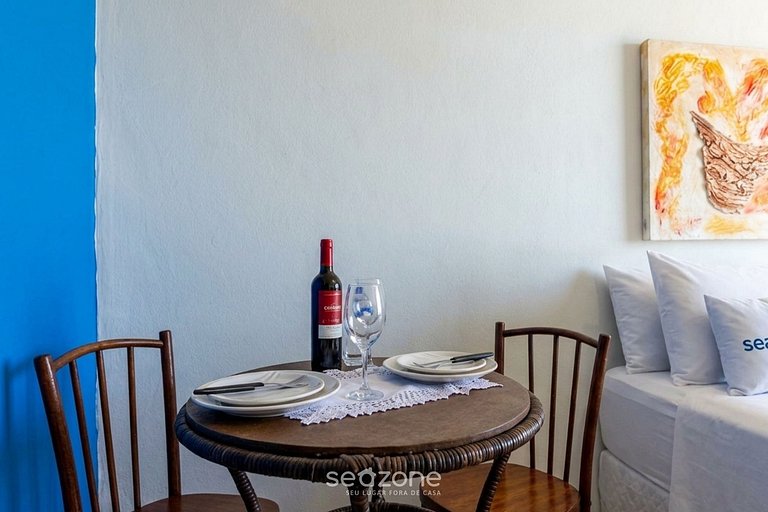 Studio em Cond. c/ Piscina e Vista Mar BAO0040