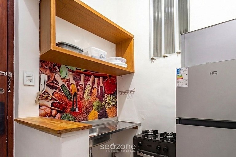 Studio em Cond. a 620m da Praia PAU0116