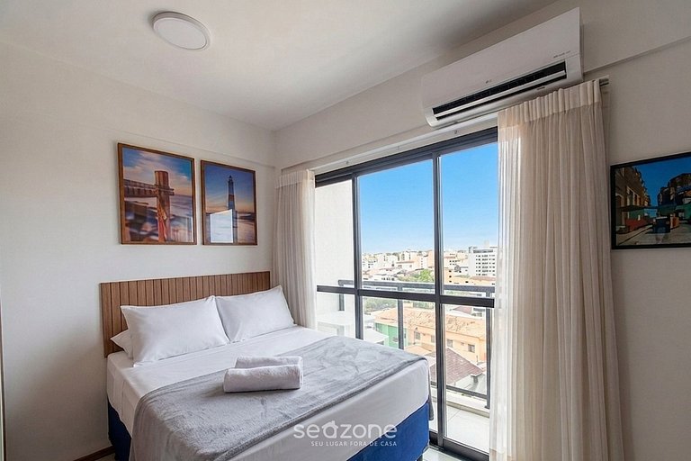 Studio em Cond. c/ Piscina e Vista Mar ONE0602