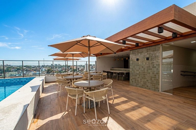 Studio em Cond. c/ Piscina e Vista Mar SCR0316