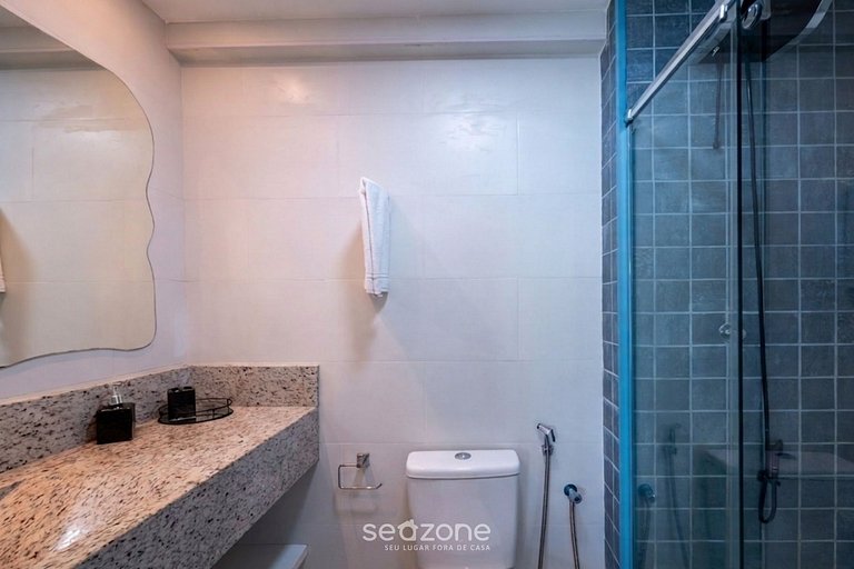 Studio em Cond. c/ Piscina e vista mar PSP0807