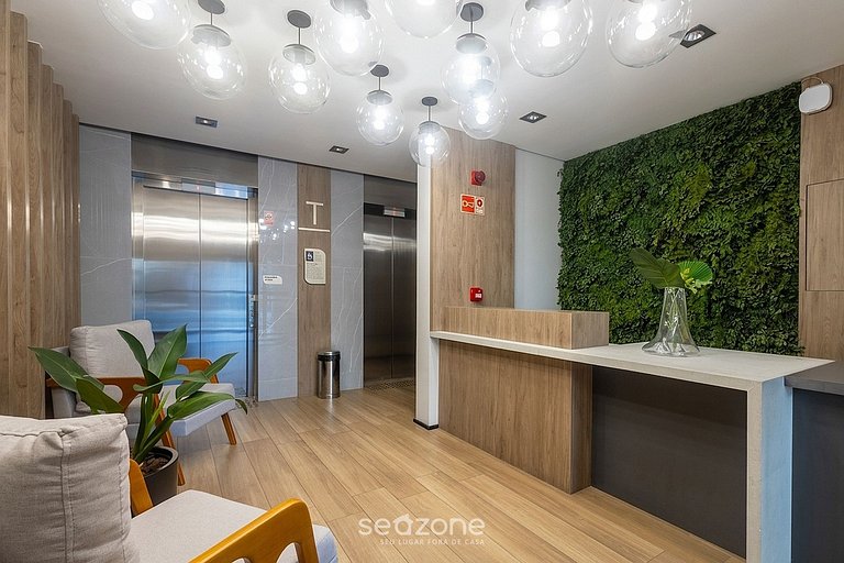 Studio em Cond. c/ churrasq. e Vista Cid. HMI0219
