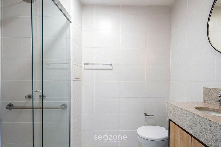 Studio em Cond. c/ churrasq. e Vista Cid. HMI0219