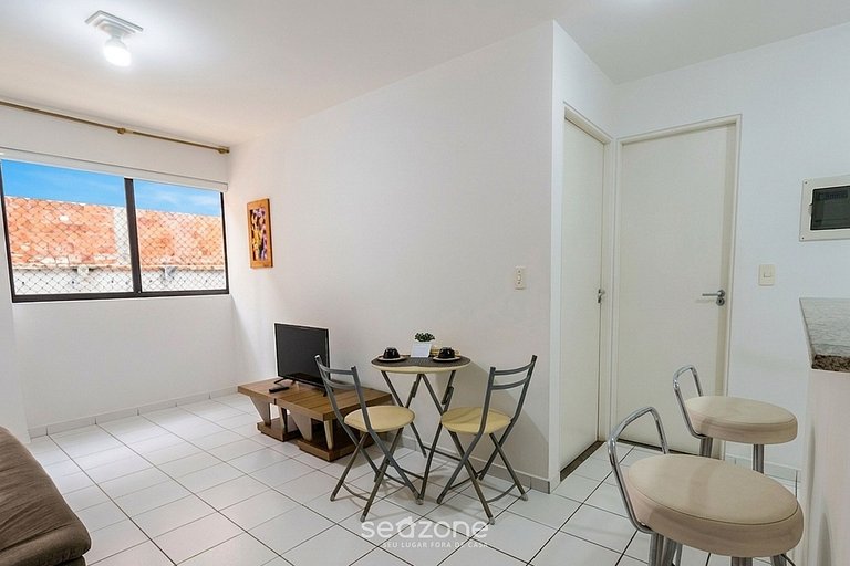 Apto. en Condo. c/ Piscina a 570m Playa VZA0106
