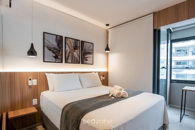 Studio Bem localizado em Cond. c/ Piscina SOM1406