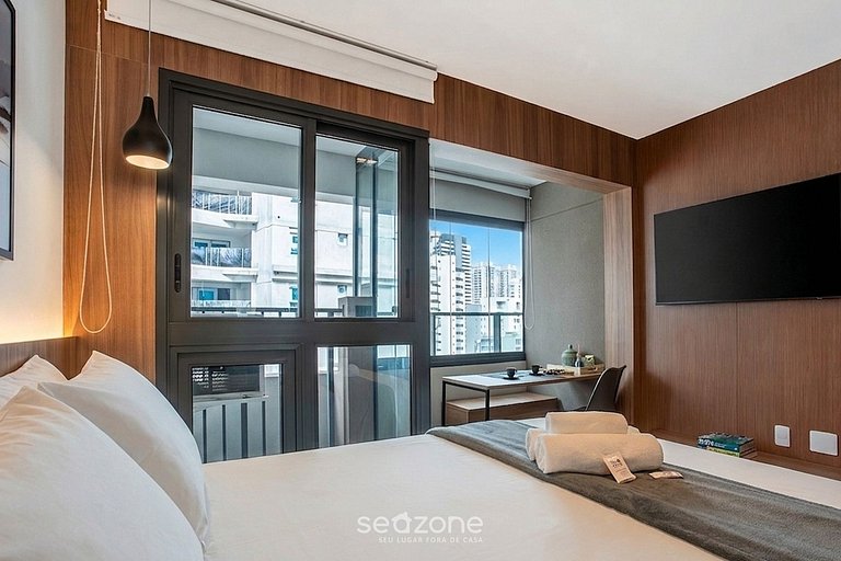 Studio Bem localizado em Cond. c/ Piscina SOM1406