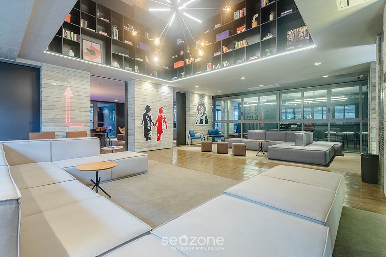 Studio em Cond. c/ Piscina e Vista Cid. FRE1008