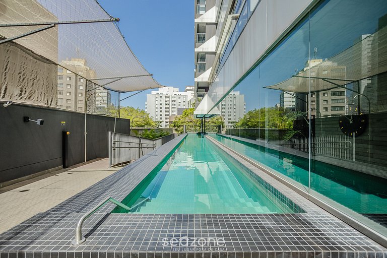 Studio em Cond. c/ Piscina e Vista Cid. FRE1008