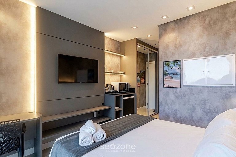 Studio c/ vista p/ Praia em Cond. MHFB0804