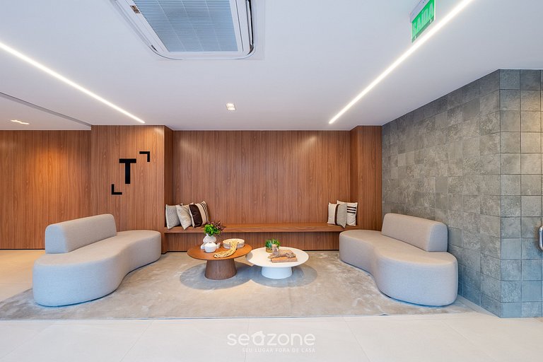 Studio c/ Vista p/ Mar a 830m da Praia JDN1016