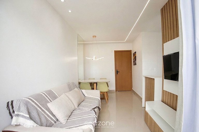 Apto. em Cond. c/ Piscina e Vista Praia HDL1403