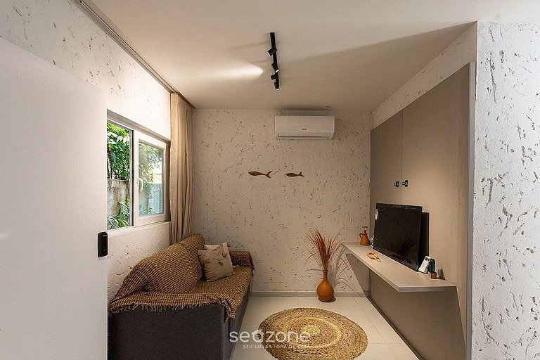 Apt em Cond. c/churrasq a passos da praia CUMD0002