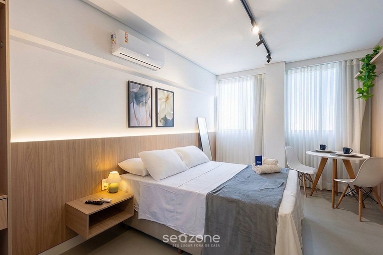 Studio em Cond. c/ Piscina a 760m Praia JML0801
