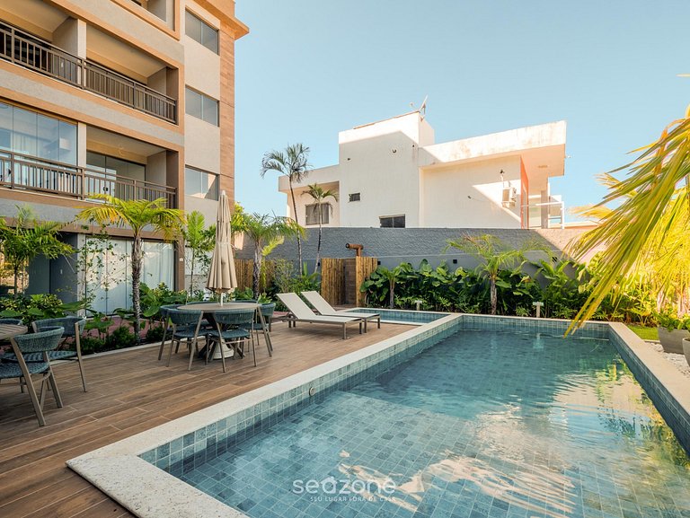 Apto. c/ churrasq. em Cond. c/ Piscina SLG0009