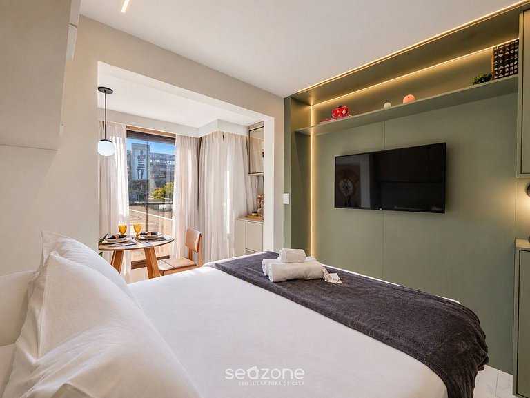Studio em Cond. c/ Piscina a 760m Mar SMT0212