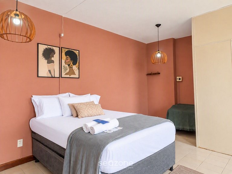 Studio c/ vista p/ Mar a 750m da Praia LCS0504