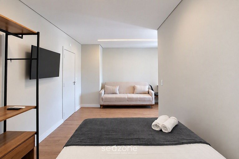 Studio em Cond. c/ vista p/ Mar DIVB1404