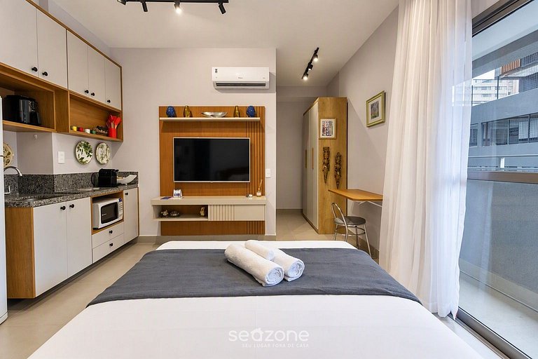 Studio c/ Terraço em Cond. c/ Coworking TPA0112