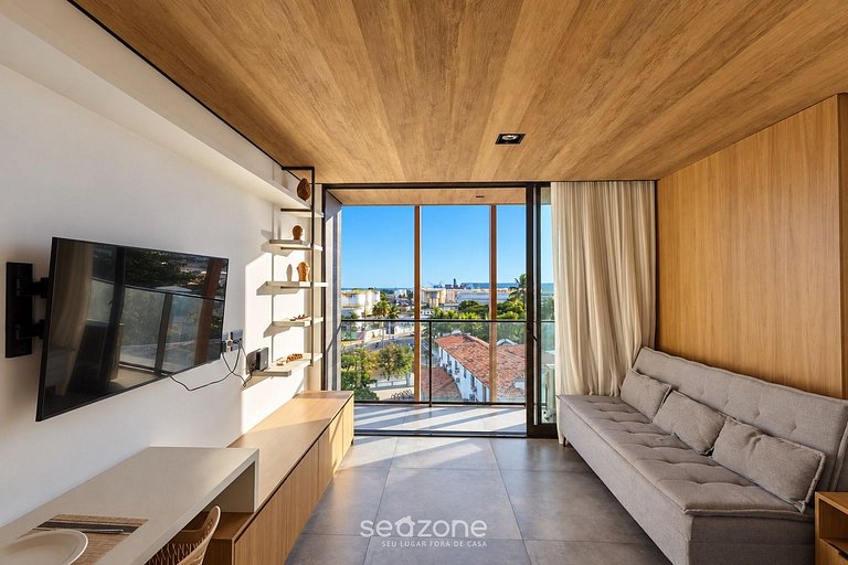 Studio c/ vista p/ Praia em Cond. NWT0517