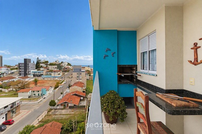 Apto. c/ Vista p/ Mar em Cond. c/ Piscina BOR0808