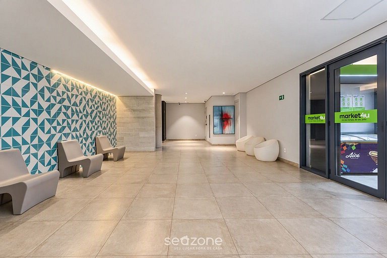 Studio em Cond. c/ Piscina e Vista Cid. FPA0609