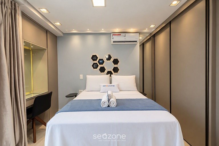Studio em Cond. c/ Piscina e Vista Cid. VPL0316