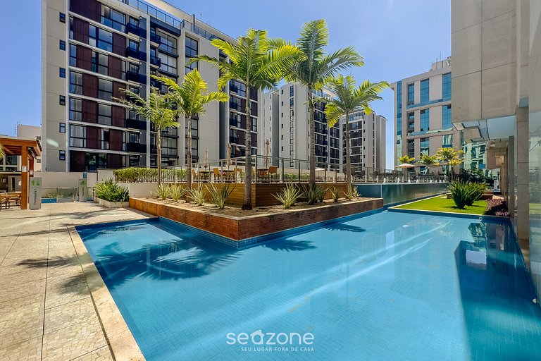 Studio em Cond. c/ Piscina e Vista Cid. VPL0316