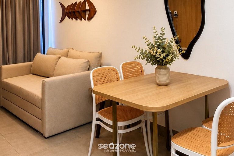 Studio c/ vista p/ Mar em Cond. c/ Pisc. SBB0002