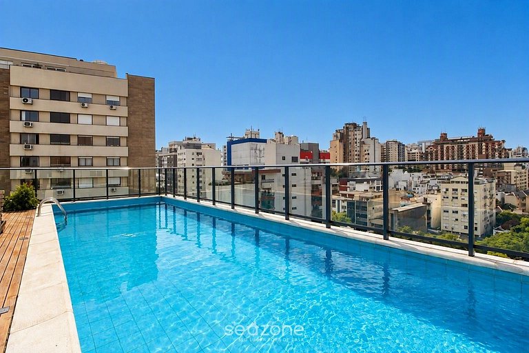 Studio em Cond. c/ Piscina e Vista Cid. TBF0609