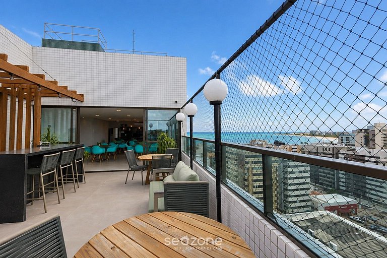 Apto. c/ Vista Mar en Condo. c/ Piscina DGU1306