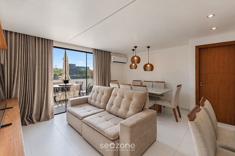 Apto. c/ vista Mar en Condo. c/ Piscina QST0302