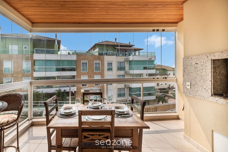 Apt pé na areia vista deslumbrante Santinho ASR204