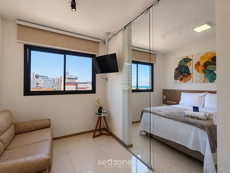 Studio em Cond. c/ Piscina a 410m Praia BPM0703