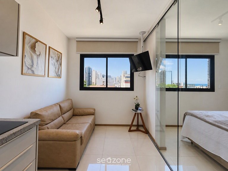 Studio em Cond. c/ Piscina a 410m Praia BPM0703