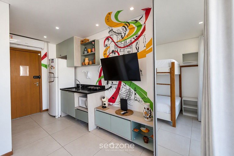 Studio en Condo. c/ Piscina a 410m Playa BPM0703