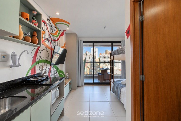 Studio en Condo. c/ Piscina a 410m Playa BPM0703