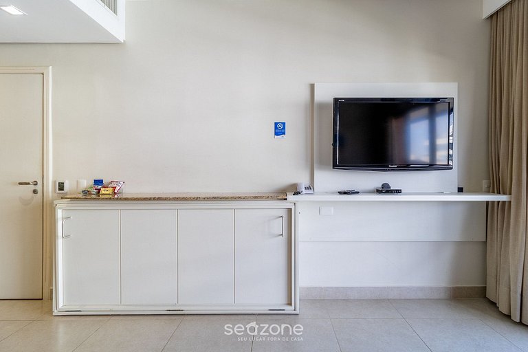 Suíte incrível em resort de luxo beira mar JBV279