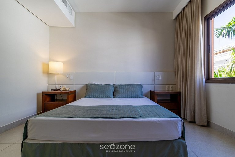 Suíte incrível em resort de luxo beira mar JBV279
