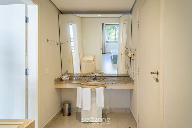 Suíte incrível em resort de luxo beira mar JBV279