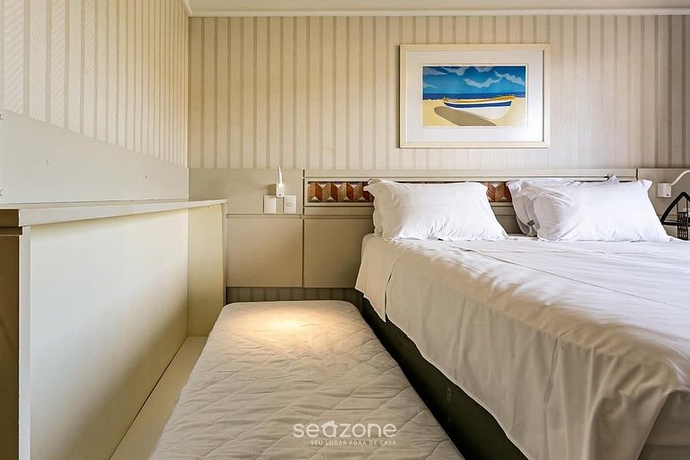 Studio em Jurerê excelente vista mar em resort JBV155Seazone
