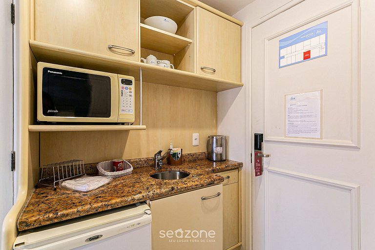 Studio com vista mar em resort na praia JBV433 Seazone