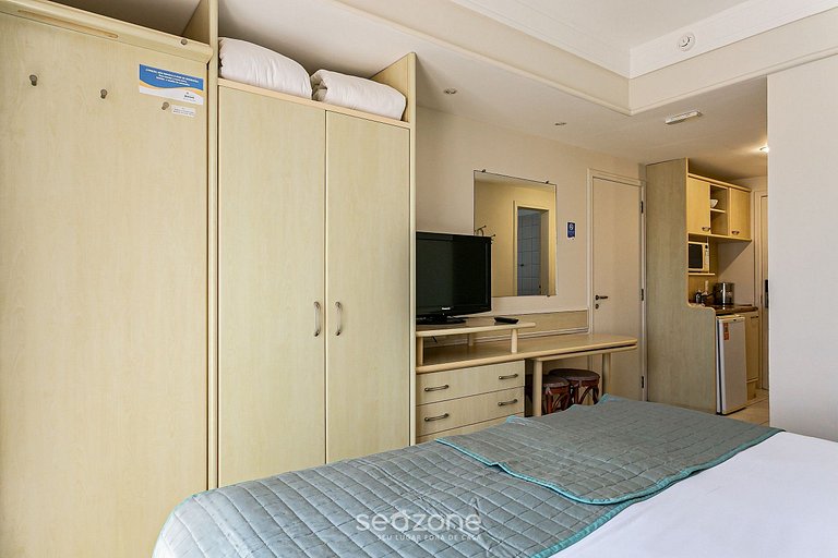 Studio com vista mar em resort na praia JBV433 Seazone