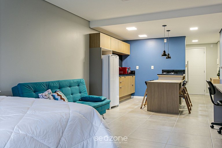 Studio confortável c/piscina no Campeche OKA105