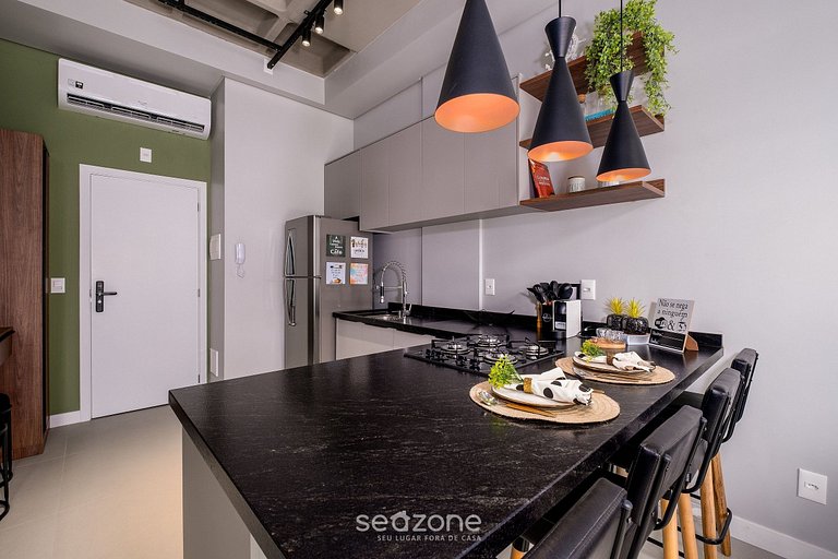 Estudio moderno en cond. con piscina TPS108